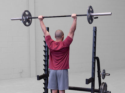 Body-Solid GPR370B Olympic Multi-Press Rack – Heavy-Duty Home Gym Squat & Bench Rack