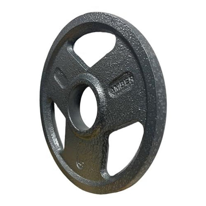 Amber 160 LB Olympic Weight Plate Set – Cast Iron with Triple Grip (2 x 10 LB, 25 LB, 45 LB)