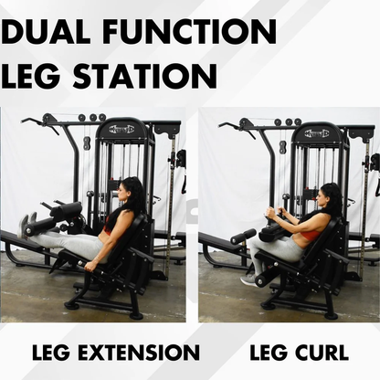 Muscle D Fitness 4‑Stack Megatron Compact Multi‑Gym – Space‑Saving Jungle Gym with Leg, Back, Press & Pulley Stations