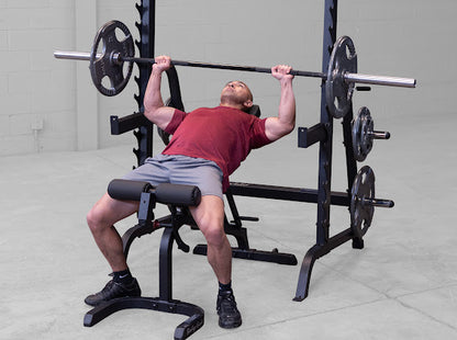 Body-Solid GPR370B Olympic Multi-Press Rack – Heavy-Duty Home Gym Squat & Bench Rack