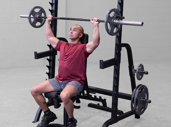Body-Solid GPR370B Olympic Multi-Press Rack – Heavy-Duty Home Gym Squat & Bench Rack