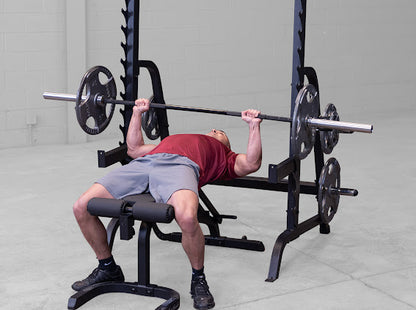 Body-Solid GPR370B Olympic Multi-Press Rack – Heavy-Duty Home Gym Squat & Bench Rack