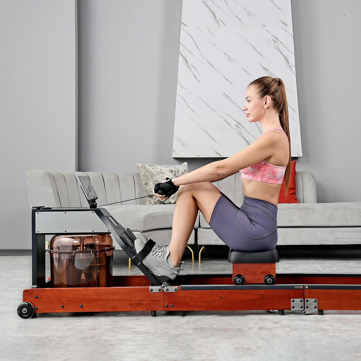 KingSmith WR1 Foldable Water Rowing Machine – Compact 3-Fold Water Resistance Rower