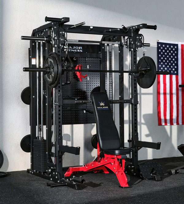 MAJOR FITNESS B52 All-in-One Home Gym Smith Machine setup in a home gym