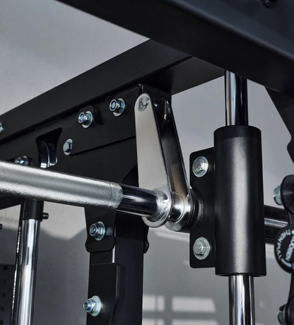 Easily store your smith bar on the Major Fitness B52 All In One Home Gym Smith Machine