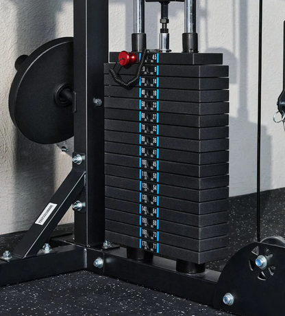 Customize your workout with the weight stack and cable system with the Major Fitness F22 Pro All In One Home Gym Power Rack