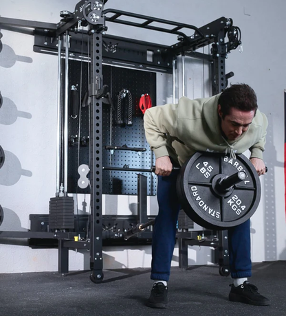 Take your home gym to the next level with the Major Fitness F35 Pro All-In-One Home Gym Wall-Mount Folding Power Rack