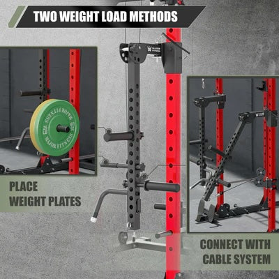 Major Fitness Lever Arms Attachment – Plate-Loaded Jammer Arms for Power Rack & Smith Machine, Adjustable Rack Lever Arms Strength Trainer