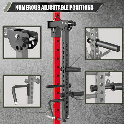 Major Fitness Lever Arms Attachment – Plate-Loaded Jammer Arms for Power Rack & Smith Machine, Adjustable Rack Lever Arms Strength Trainer