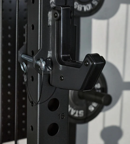 Lift with peace of mind with the commercial strength Major Fitness F35 Pro All-In-One Home Gym Wall-Mount Folding Power Rack