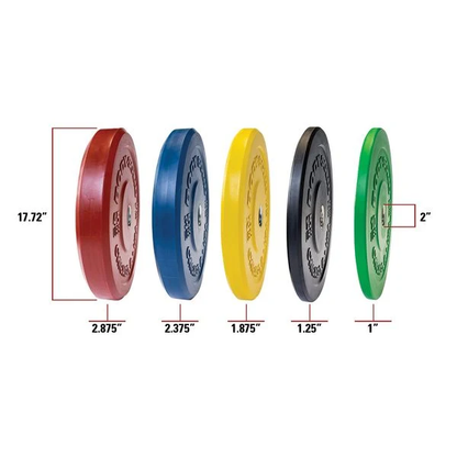 Body-Solid 45 lb Chicago Extreme Colored Bumper Plate Pair OBPXC45