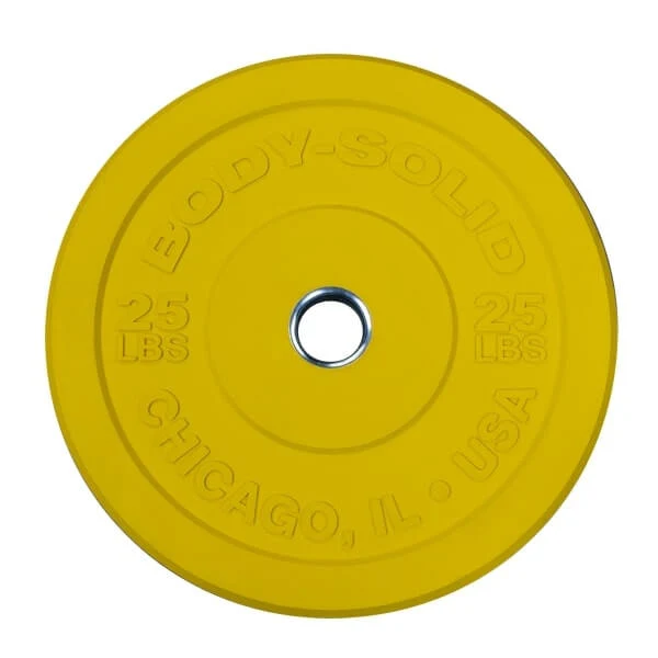 Body-Solid 45 lb Chicago Extreme Colored Bumper Plate Pair OBPXC45