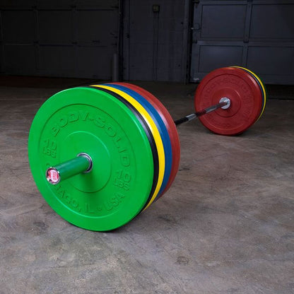 Body-Solid 45 lb Chicago Extreme Colored Bumper Plate Pair OBPXC45