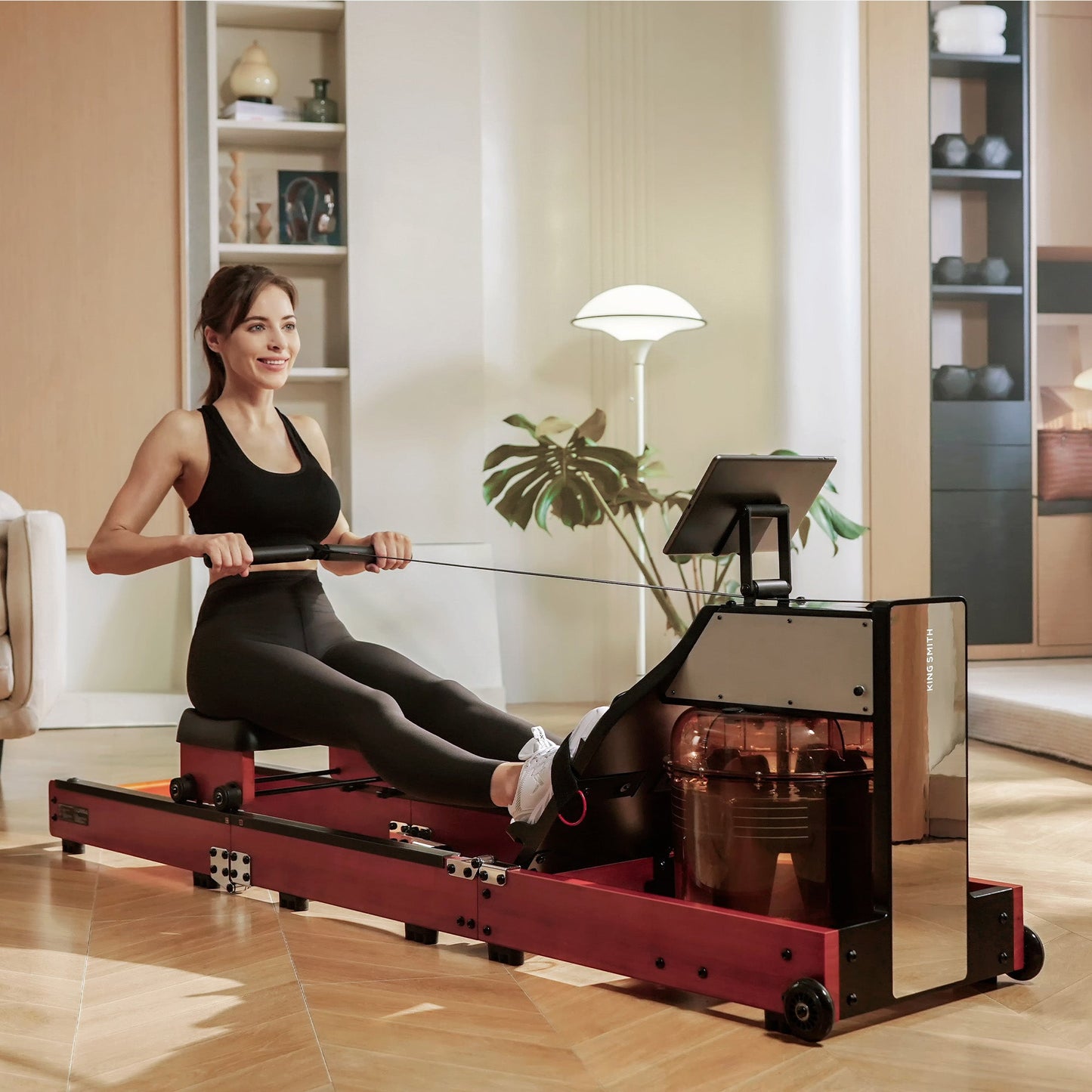 KingSmith WM10 Tri-Fold Water Rowing Machine – Dual Resistance, Foldable, Smart App Connectivity