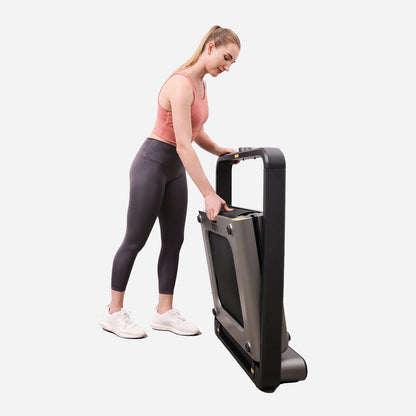 WalkingPad X21 Double-Fold Treadmill - Compact Folding Running Machine, 3.75 HP Brushless Motor, 7.5 MPH, Upright Storage (Gray)
