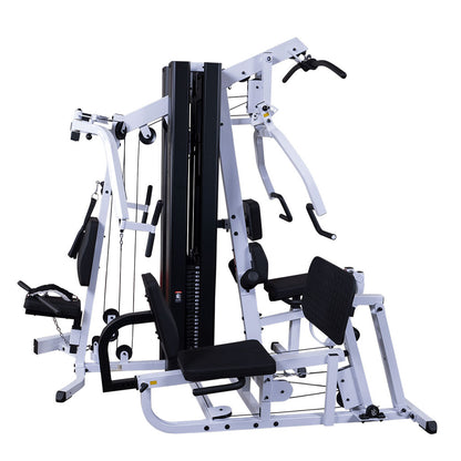 Body-Solid EXM3000LPS multi-stack home gym front view showing dual weight stations.