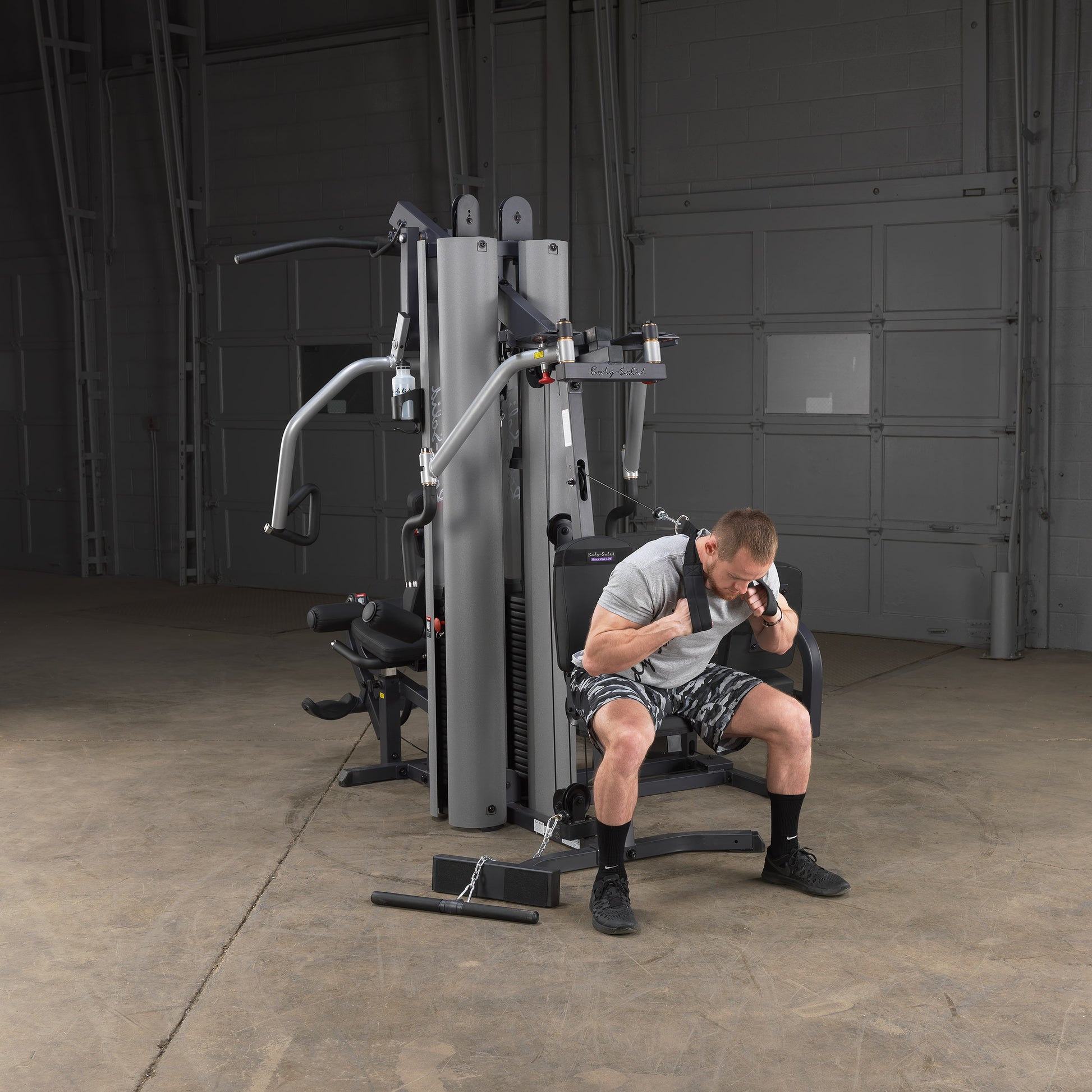 Ab crunch/mid pulley station for core isolation on Body-Solid G9S gym