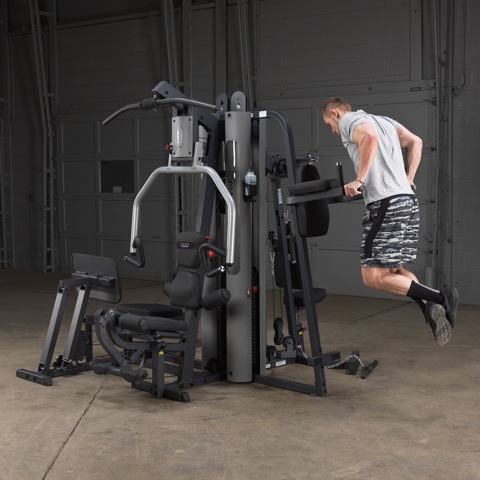 Dip station on the Body-Solid G9S Two Stack Gym