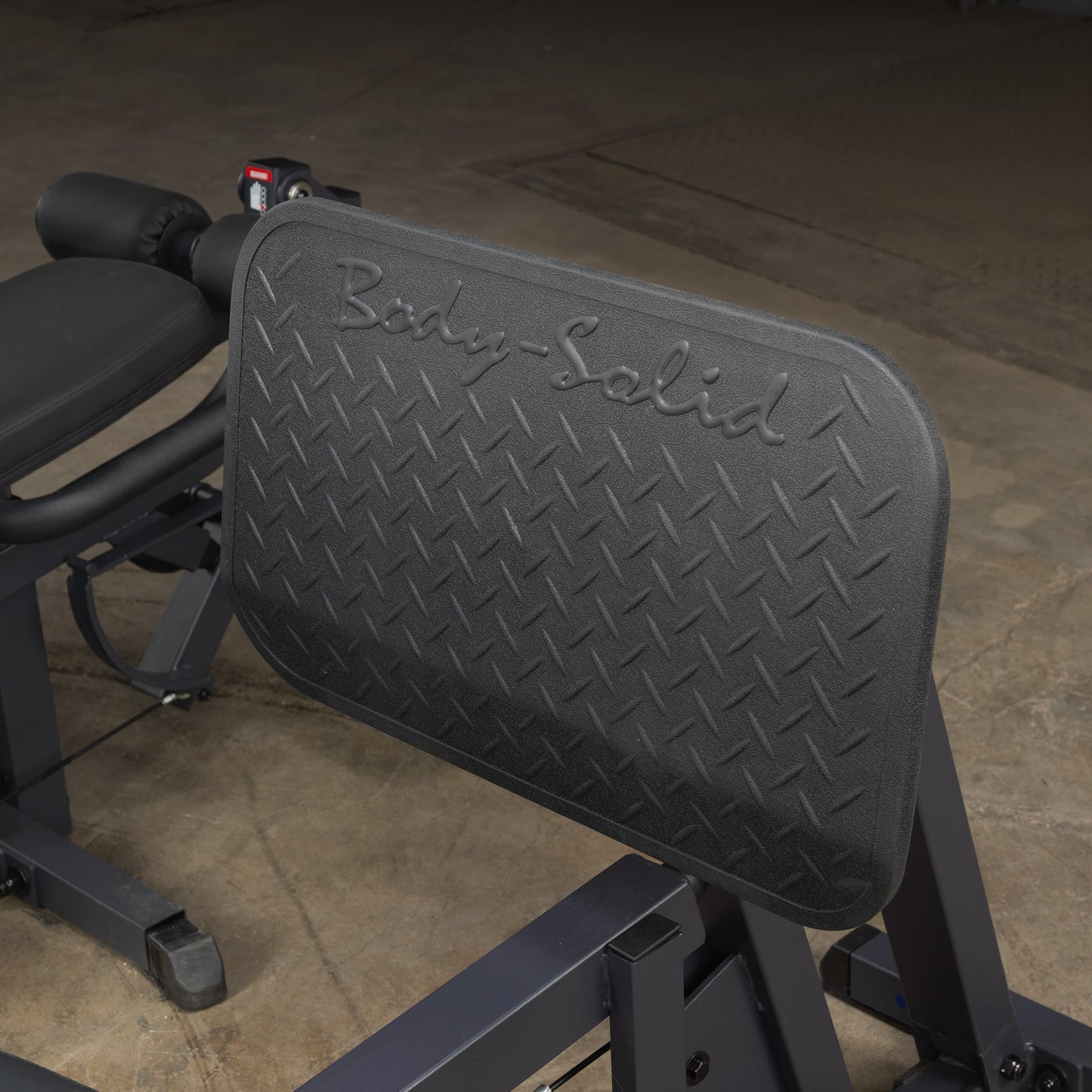Close-up of the leg press station Body-Solid G9S gym