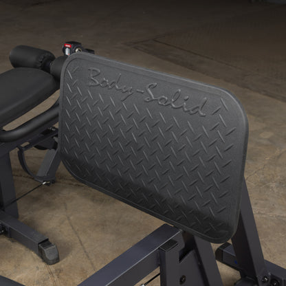 Close-up of the leg press station Body-Solid G9S gym
