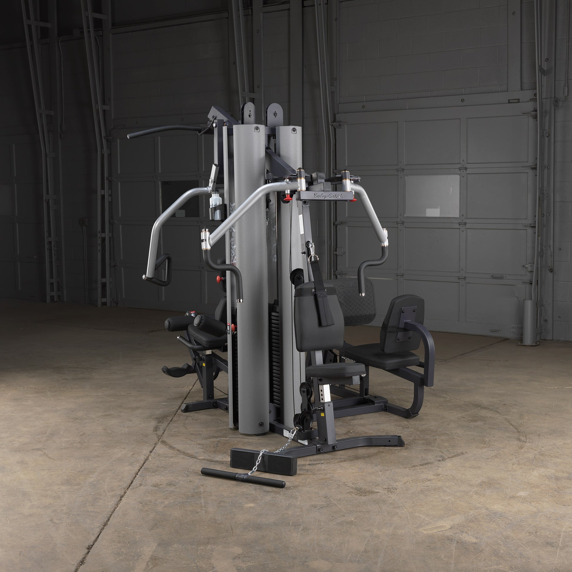 Front view of Body-Solid G9S Two Stack Gym with all stations and dual weight stacks