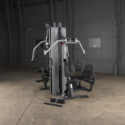 Front view of Body-Solid G9S Two Stack Gym with all stations and dual weight stacks