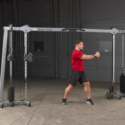 Body-Solid GDCC250 Dual Cable Machine in Action During Strength Training