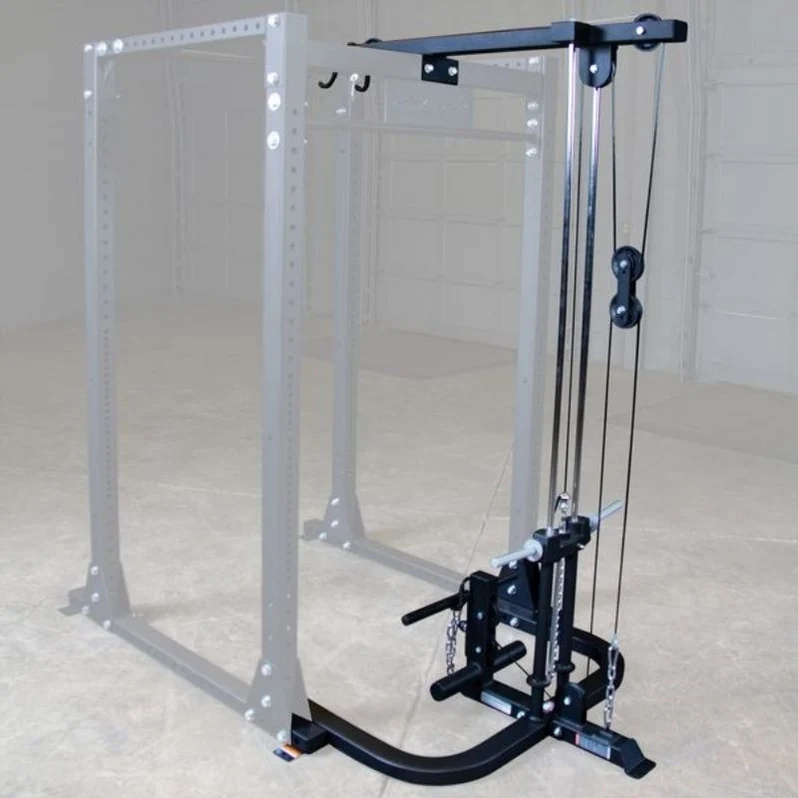 Body-Solid GLA400 Lat Pull Attachment for GPR400 Power Rack | Plate-Loaded High & Low Pulley System