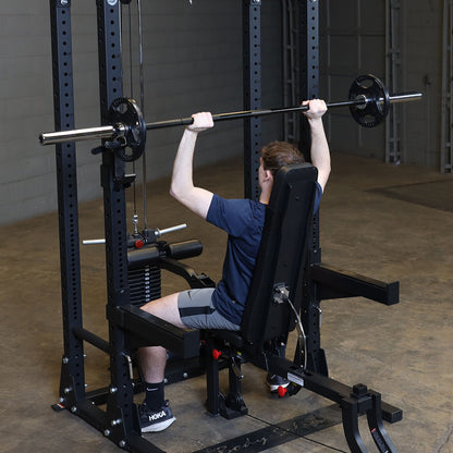 Body-Solid GLEG bench with adjustable seat pad for incline support