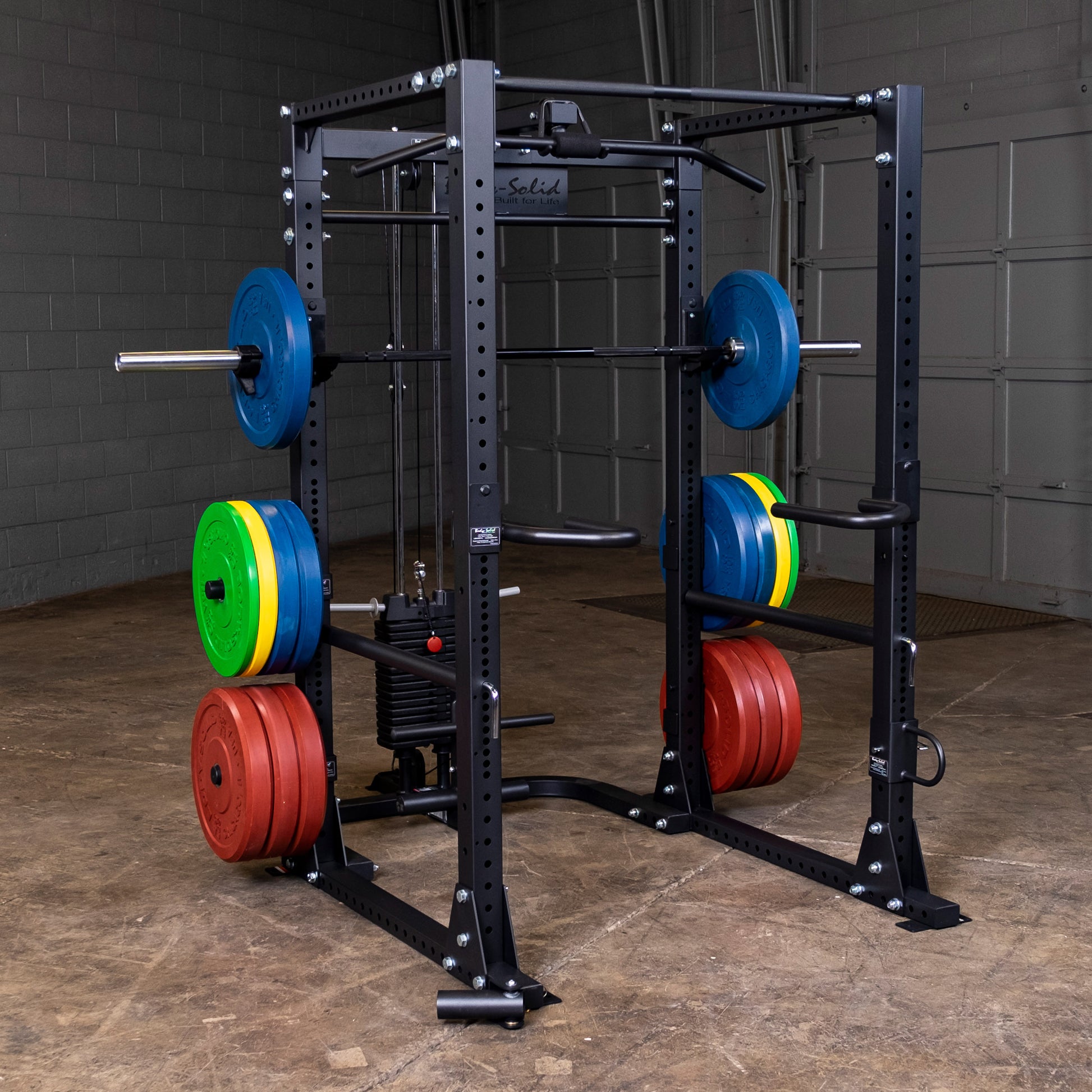 Body‑Solid GPR400 power rack with fully customizable attachment options