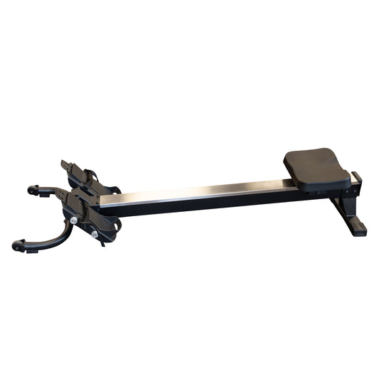 Body-Solid GROW Rower Attachment connected to cable machine – full side view