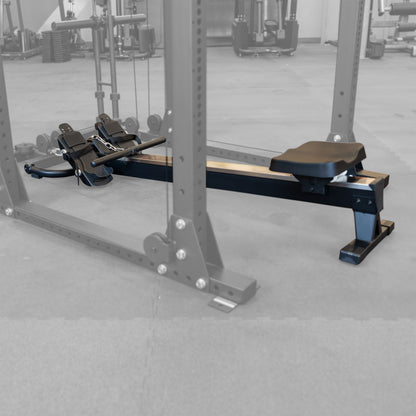 Body-Solid GROW rower attachment setup on low pulley for rowing exercises