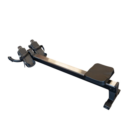 Body-Solid GROW Rower Attachment connected to cable machine – full side view