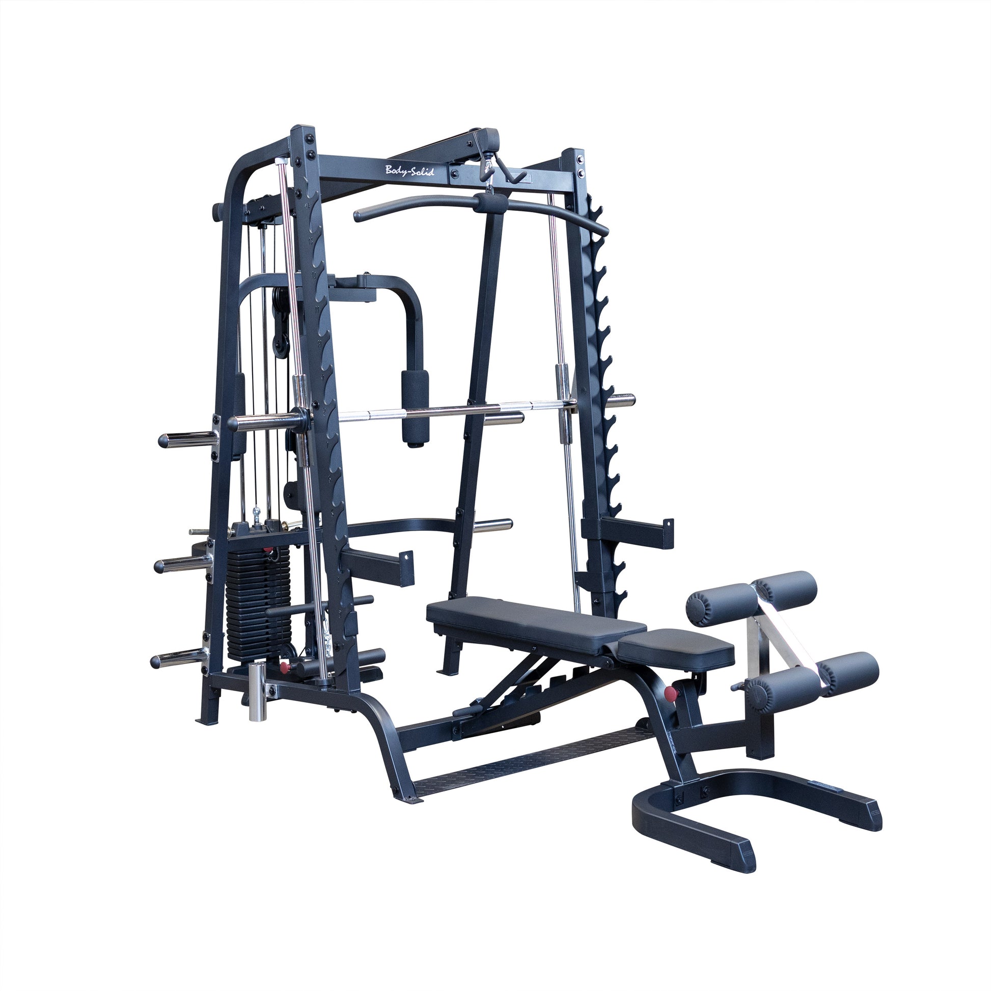 Body‑Solid Series 7 Smith Gym Package GS348BP4 including Smith, bench, lat and pec deck