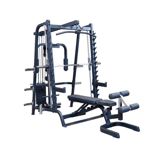 Body‑Solid Series 7 Smith Gym Package GS348BP4 including Smith, bench, lat and pec deck