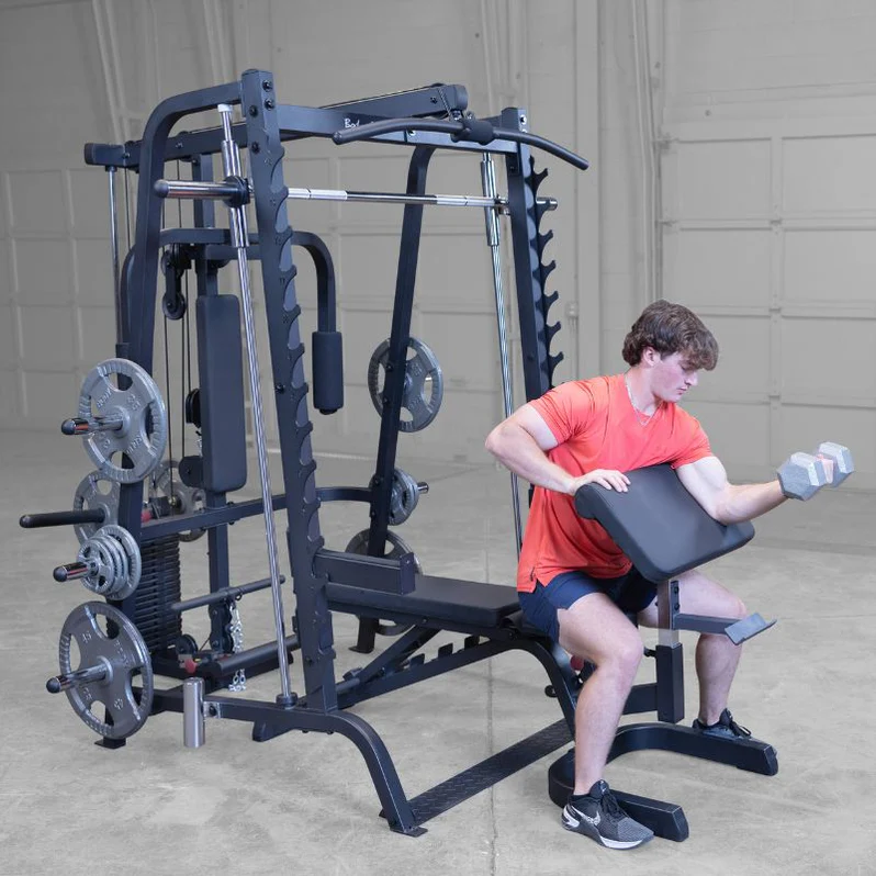 Body‑Solid Series 7 Smith Gym Package GS348BP4 preacher curl