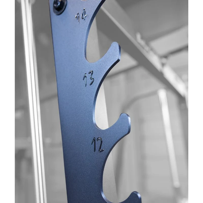 Body-Solid GS348BP4 Series 7 free‑weight gun rack system with 14 lift positions and safety arms