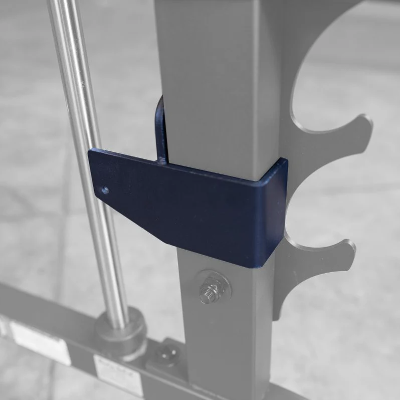 Close-up of safety spotter on the Body-Solid GS348BP4 Series 7 Smith Machine