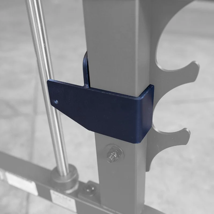 Close-up of safety spotter on the Body-Solid GS348BP4 Series 7 Smith Machine
