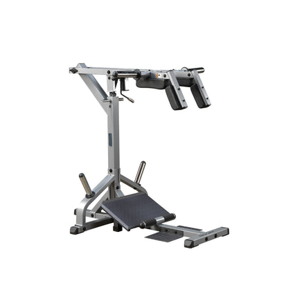 Front view of Body-Solid GSCL360 Leverage Squat & Calf Machine for leg workouts.
