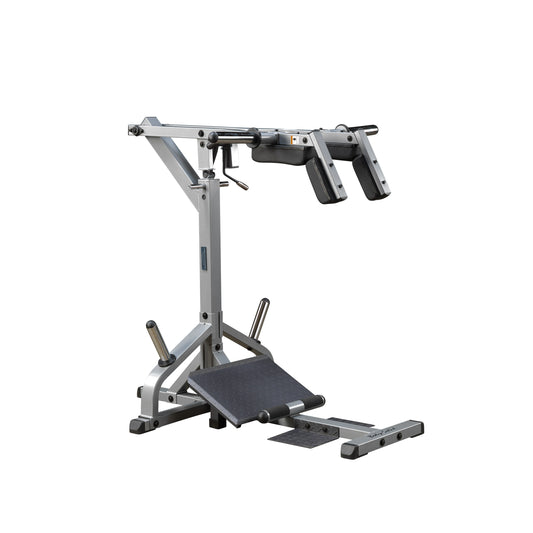 Front view of Body-Solid GSCL360 Leverage Squat & Calf Machine for leg workouts.