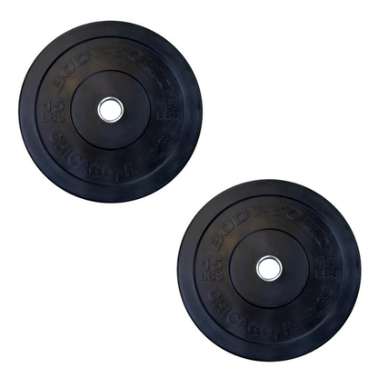 Body-Solid 45 lb Chicago Extreme Colored Bumper Plate Pair OBPXC45