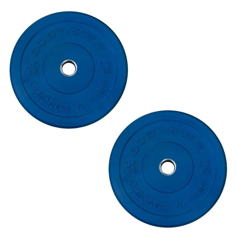 Body-Solid 45 lb Chicago Extreme Colored Bumper Plate Pair OBPXC45