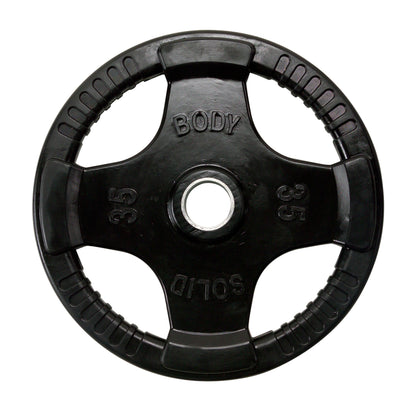 35 lb Body‑Solid ORT rubber grip Olympic plate front view