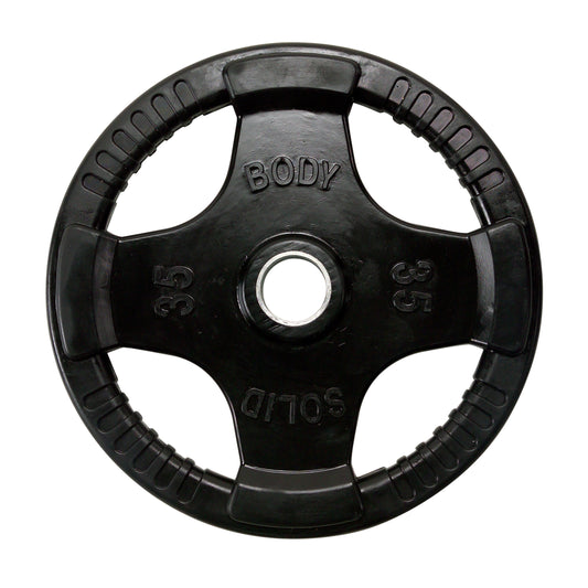 35 lb Body‑Solid ORT rubber grip Olympic plate front view