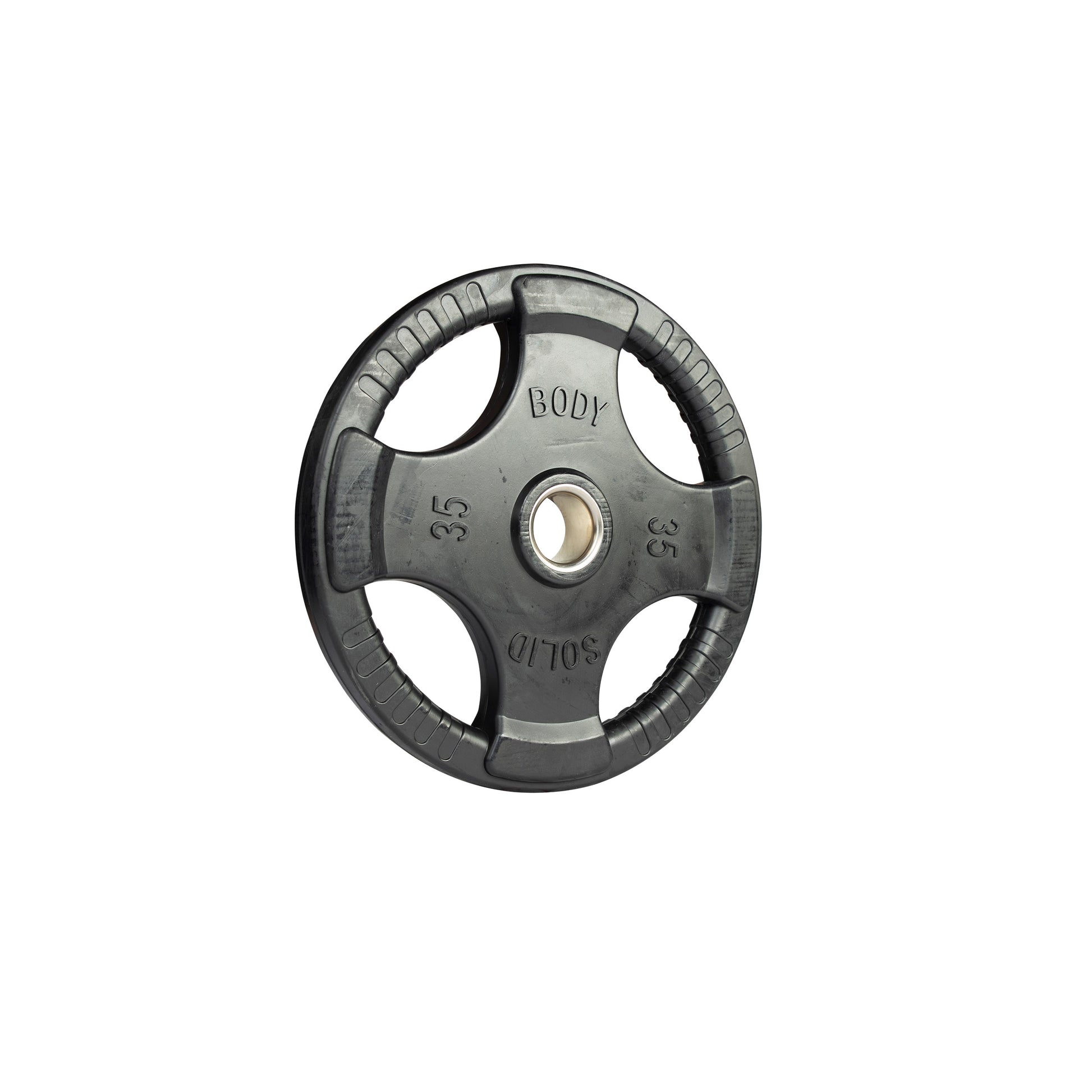 35 lb Body‑Solid ORT rubber grip Olympic plate front view