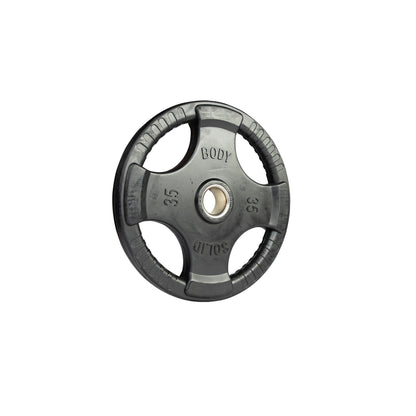35 lb Body‑Solid ORT rubber grip Olympic plate front view