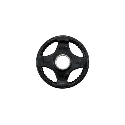 5 lb Body‑Solid ORT rubber grip Olympic plate front view