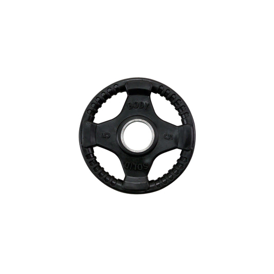 5 lb Body‑Solid ORT rubber grip Olympic plate front view