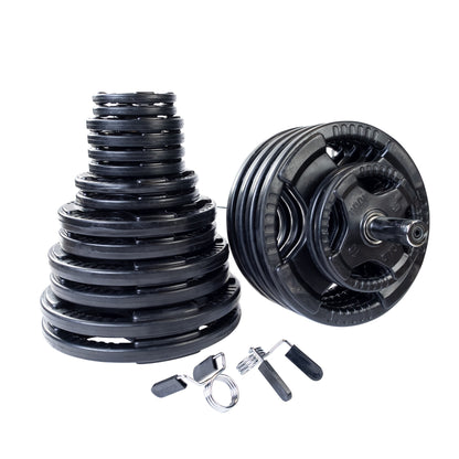 Stack of Body-Solid ORT Rubber Grip Plates